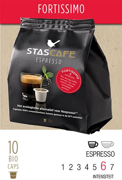 Nespresso® koffiecups Fortissimo - Arabica koffie Nespresso® - STASCAFE Espresso